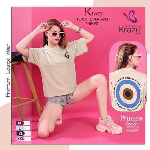 Krazy Stylish Oversized T-Shirt - Color: Different Available