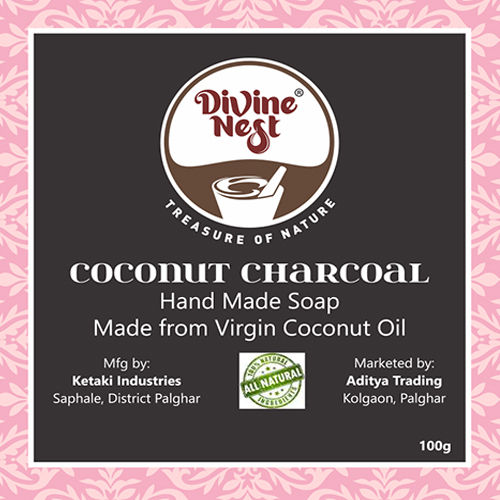 100Gm Coconut Charcoal Handmade Soap - Feature: 100% Safe To Use