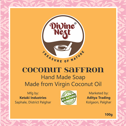 100Gm Coconut Saffron Handmade Soap - Feature: 100% Safe To Use