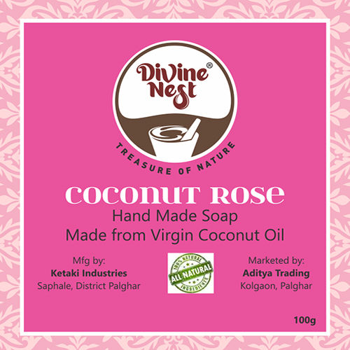 100Gm Coconut Rose Handmade Soap - Feature: 100% Safe To Use