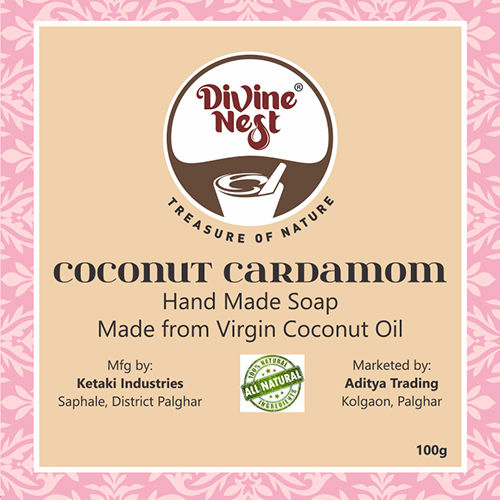 100Gm Coconut Cardamom Handmade Soap - Feature: 100% Safe To Use