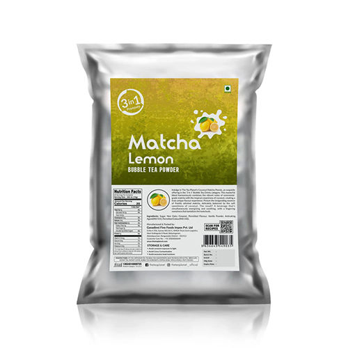 3 In 1 1Kg Lemon Matcha Bubble Tea Premix - Alcohol Content (%): Na