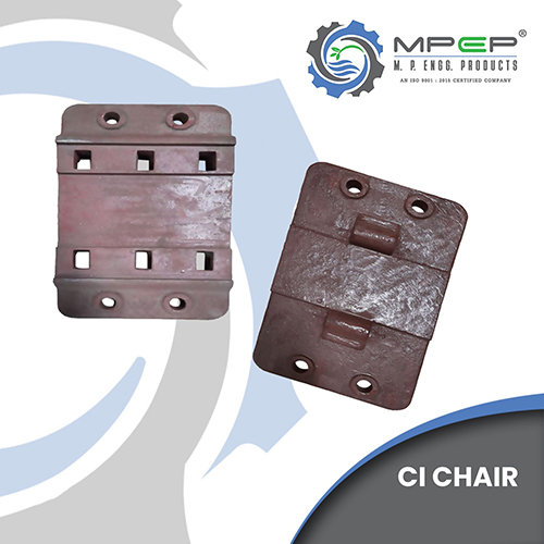 Railway Track Cast Iron Chair - Color: Brown
