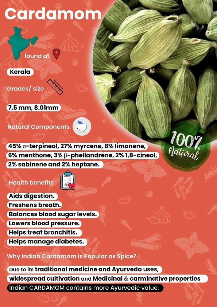 Green Cardamom - Grade: Food Grade