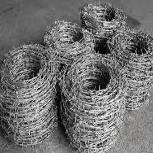 Barbed Wire Security Fencing - Color: Silver