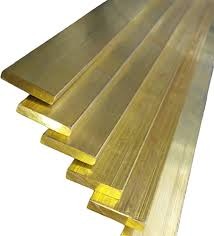 Brass Flat Bars - Color: Golden