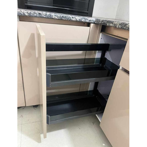 Bottle Pull Out - High-quality Steel & Premium Wood, Sleek Black Finish With Elegant Indian Style Design