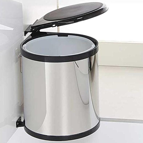 10L Ss Dustbin - Color: Silver