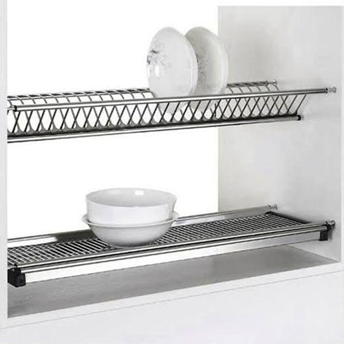 Steel Ss Dish Rack - Color: Silver