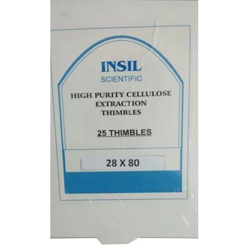 High Purity Cellulose Extraction Thimbles - Application: Industrial