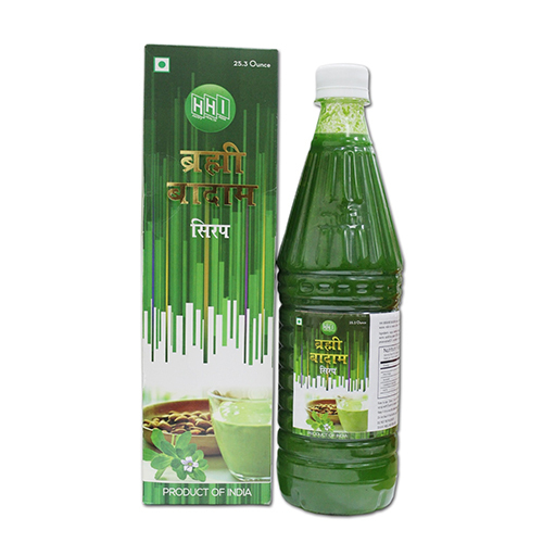 HHI Brahmi Badam Sharbat - Sweet Taste, Bottle Packaging | Alcohol-Free, Packed with Badam and Brahmi for Refreshing Thirst Quenching Drink