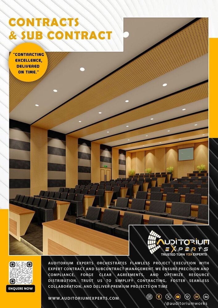 Contracts And Sub Contracts - Comprehensive Project Scope And Timelines, Specialized Lighting And Acoustics Subcontracts, Maintenance Support