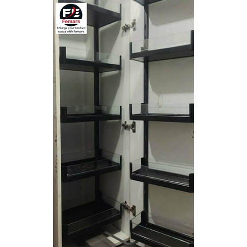 Pantry Unit - Stainless Steel & Glass, 12 Baskets, Soft-Close Feature, Various Sizes Available, Ideal for Home & Hotel Use