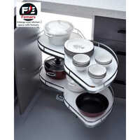 Softclose Swing Corner - High-quality Stainless Steel, Various Sizes Available , Modern Chrome Finish For Kitchen And Living Room Use, Compatible With Glass Doors