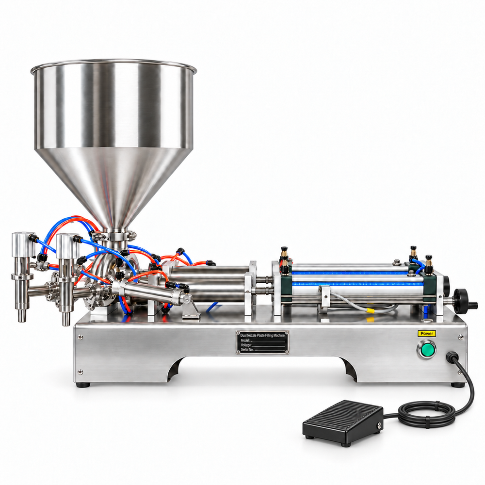 Sonic GCG-A Double Head Pneumatic Paste Filler Machine - 220V Electric Operation | 5-Year Warranty, Normal Air Consumption, Ideal for Industrial Applications