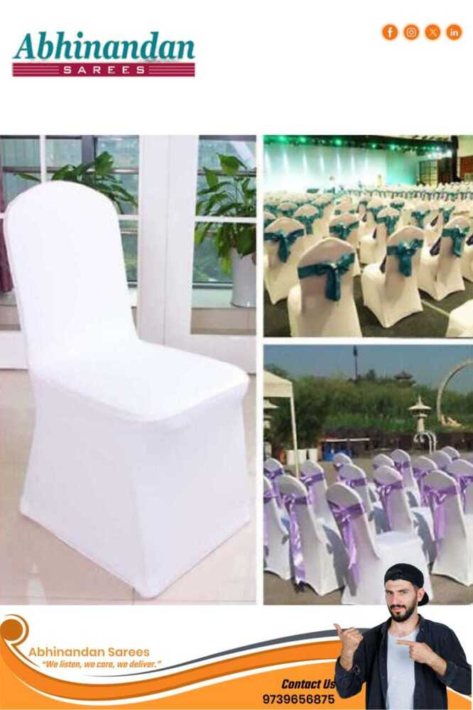 Wedding banquet chair covers with bow