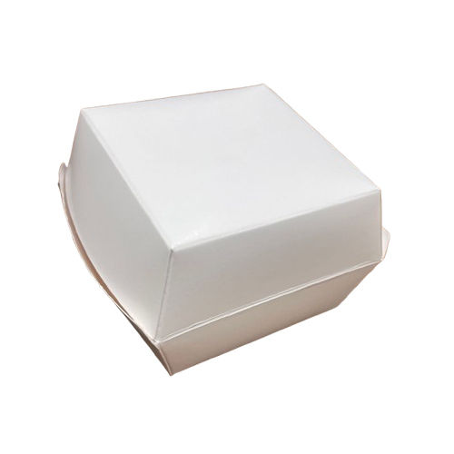 White Paper Burger Box - Finishing: Matte Lamination