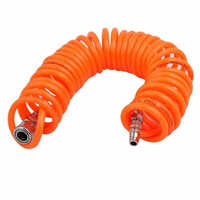 Air Hose Pipe - Rubber Material, 1/2 Inch Size, 5 Meter Length | 230 Mpa Pressure Capacity, High Visibility Orange Color, Round Shape