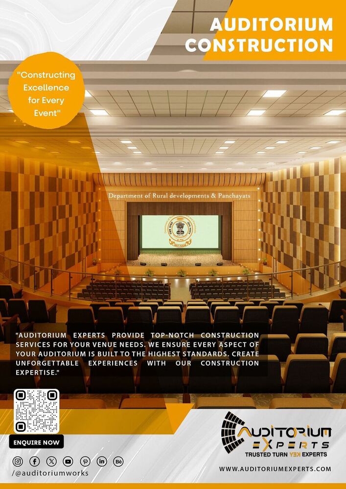 Auditorium Construction - Tailored Design Solutions, Seamless Technology Integration, Exceptional Craftsmanship, Sustainable Building Practices