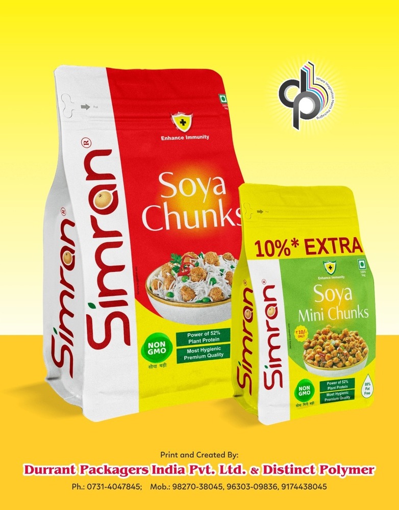 Flat Bottom Pouch - Plastic & Pp, Custom Sizes - Multiple Color Options, Zip Lock Closure, Water Resistant, Ideal For Food Packaging