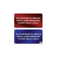 Anodised Laser Marked Label - Color: Blue And Red
