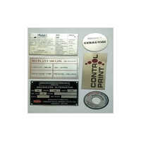 Anodized Aluminium Label - Color: Multicolor