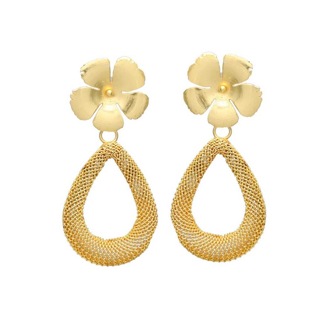 New arrival Flower head woman tear drop designer earring