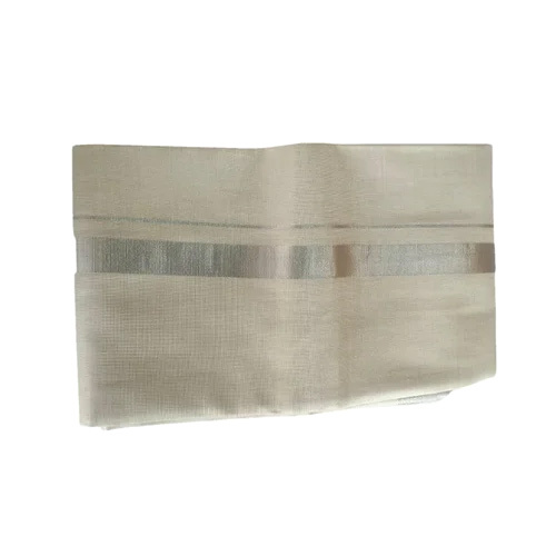 4M Silver Tissue Cotton Fancy Dhoti - Feature: Easy To Use