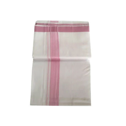 Light Pink Men Cotton Dhoti - Feature: Easy To Use