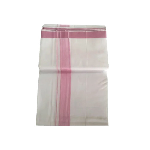 Light Pink Men Cotton Dhoti