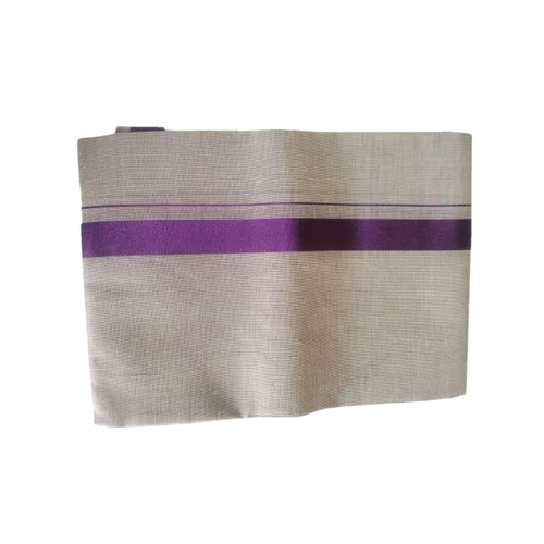 Purple Men Cotton Fancy Dhoti
