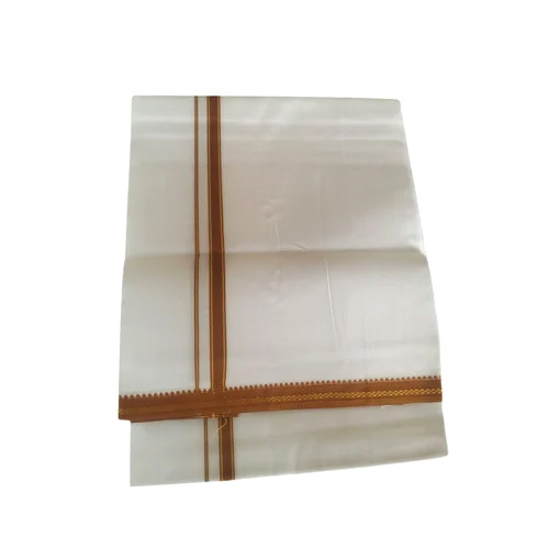 Mustard Yellow Men Cotton Fancy Dhoti