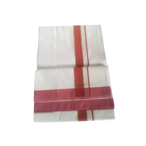 Light Maroon Men Cotton Dhoti