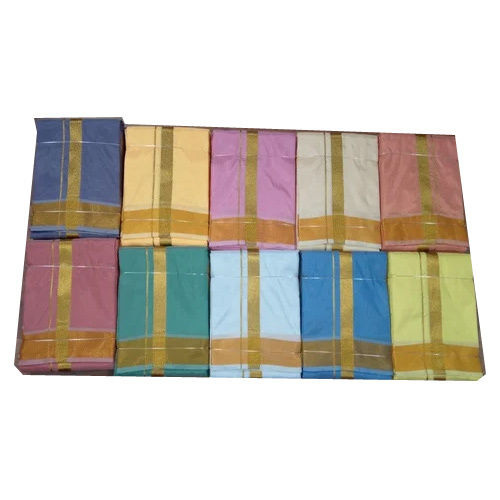 Double Tissue Silk Dhoti - Color: Multicolor