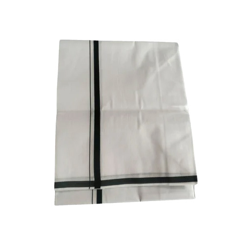 Cotton Fancy Dhoti - 180GSM, 4 Feet Length | Casual Summer Wear for Men, Machine Washable with Black Border