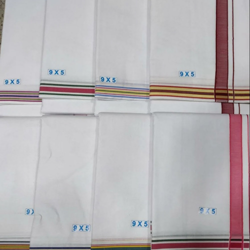 Single Fancy White Dhotis