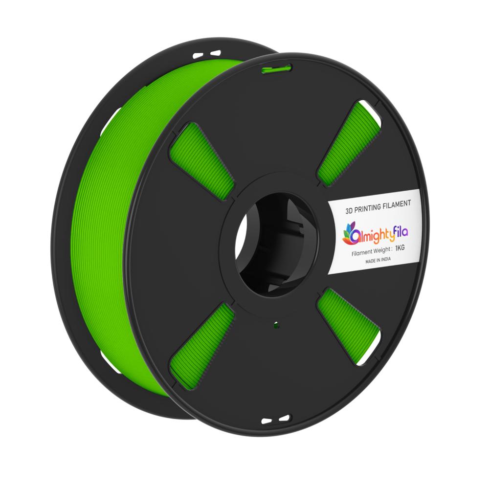 AlmightyFila PLA+ 3D Printing Filament (Lime Green) | Filament Weight: 1KG | 1.75mm