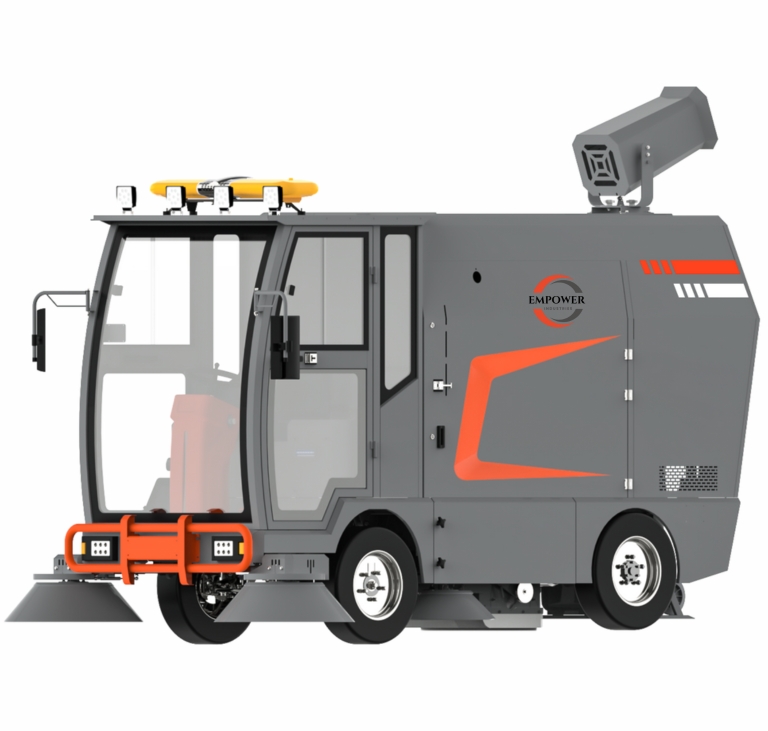 Electric Sanitation Four Wheel Sweeper - 20,000 m2/h Capacity, 240 Volt Electric Power | New Industrial Floor Cleaning Solution