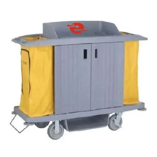 Portable Multifunctinal Service Cart - Color: Gray And Yellow