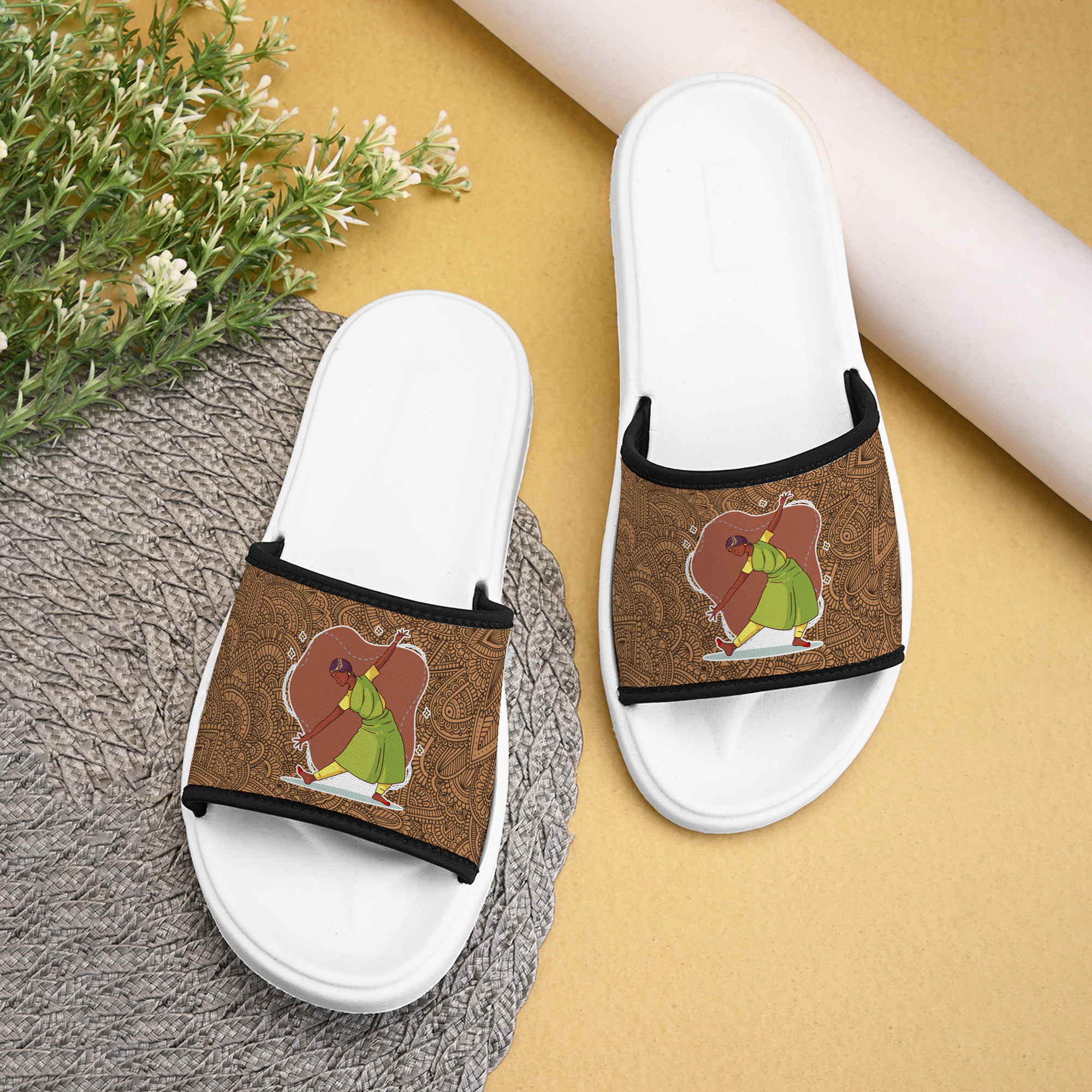 Dancing Anime Girl Slippers Women Flip Flop |Casual, Outdoor & Indoor, EVA Sole| Stylish Printed Chappal for beach, Home, Party