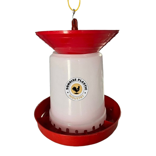 Poultry Round Feeder With Hopper