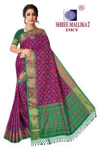 Shree Mallika 2 - Exquisite Ikat Patola Silk Saree
