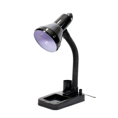 316 Study Lamp - Aluminium & Plastic, 14x7x4 inches, Black | Modern Round Design, Warm White Lighting, Lightweight 400 gm