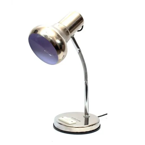 Aluminum Adjustable Desk Lamp - High-Quality Aluminum, Modern Style, Silver Color | Corded Power, Bell-Shaped Shade, Customizable Lighting