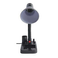 Adjustable Black Desk Lamp - Metal & Pp, 7 X 4 X 14 Inches, Sleek Black Design, 10w Power Consumption, Warm White Fluorescent Lighting, Adjustable Angle