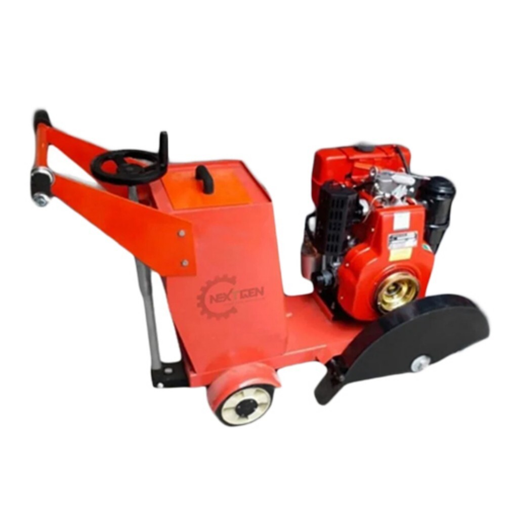 Nextgen Diesel Engine Concrete Cutter - Steel, 150 kg, 4-6 Inch Max Cut Depth, Orange/Yellow | 10 HP Greaves Diesel, Hydraulic Oil Cooling, Automatic Operation, 5-Year Warranty, Portable Design