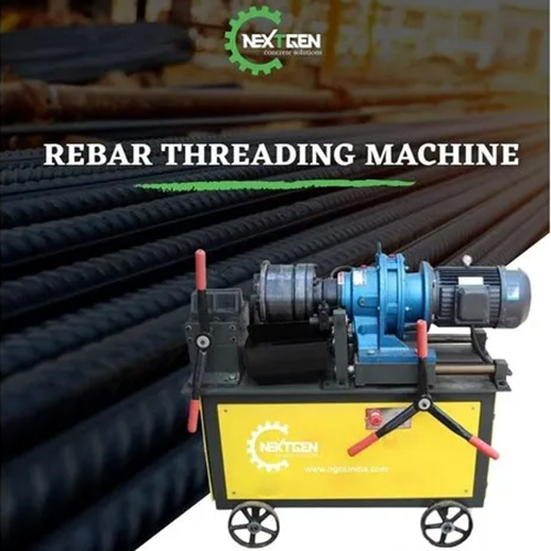 Industrial Rebar Threading Machine - Color: Blue