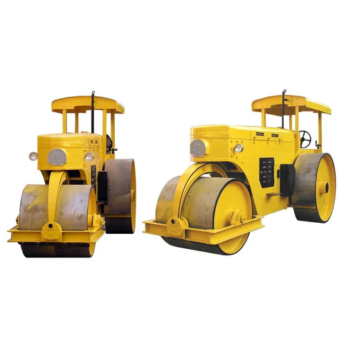 Static Road Roller - 8 Ton Weight, 1675 mm Width | Vibrant Yellow, Semi-Automatic with Re-Furbished TATA Engine, 1-Year Warranty