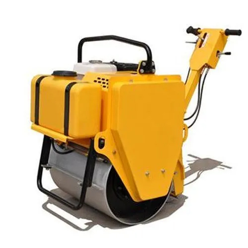 Single Drum Walk Behind Road Roller - Color: Yellow