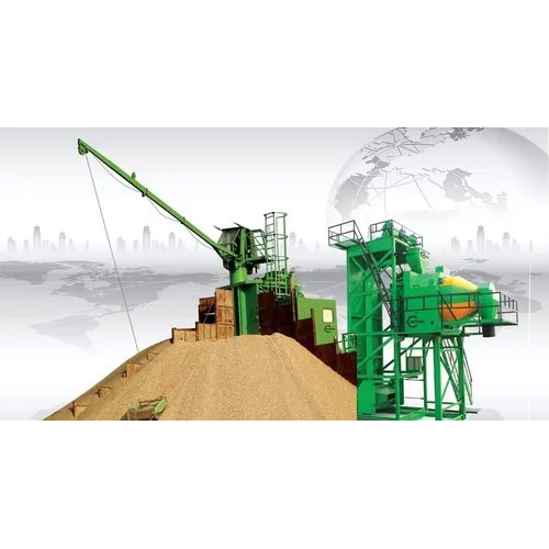 Scraper Concrete Batching Plant - Color: Green